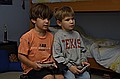 Parker and Jack playing Nintendo.